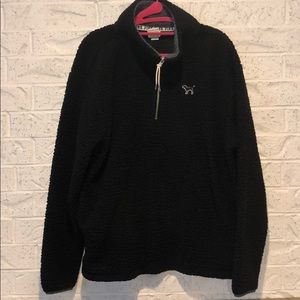 PINK Black Sherpa Pullover
